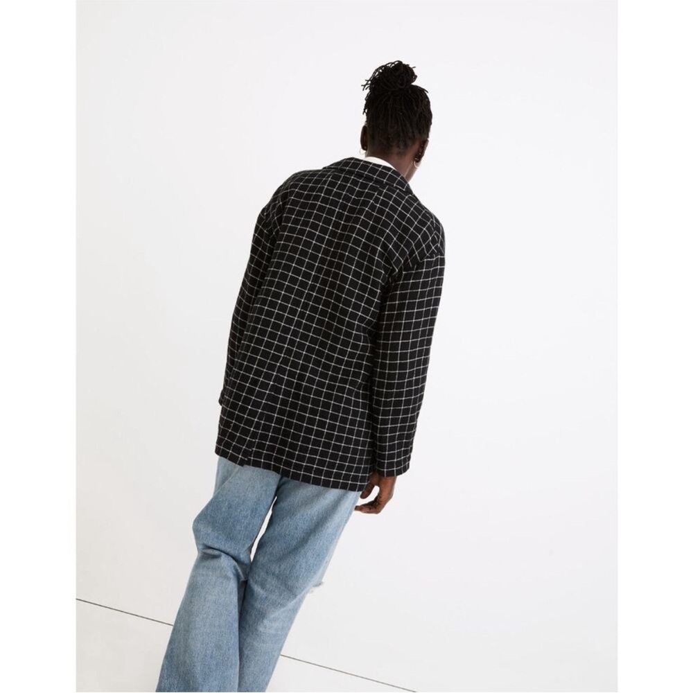Madewell Waffleback Shaw Blazer in Windowpane - Picture 3 of 10